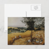 Die Harvester von Pieter Bruegel der Ältere Postkarte (Vorne/Hinten)
