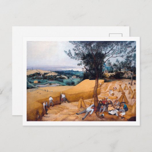 Die Harvesters, Pieter Bruegel Postkarte (Vorne/Hinten)