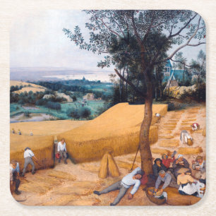 Die Harvesters, Pieter Bruegel Rechteckiger Pappuntersetzer