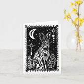 Die Hase-Grußkarte Karte (Gelbe Blume)