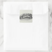 Die Hasen Quadratischer Aufkleber (Tasche)