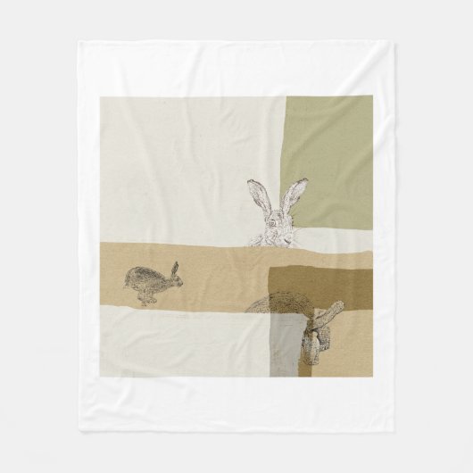 Die Hasen und die Schildkröte eine Äsops Fabel Fleecedecke (Vorderseite)