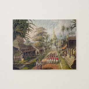 Die Hauptannäherung an die große Dagon Pagode a Puzzle