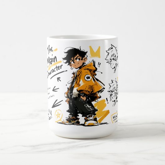 Die Hauptfigur Anime-Stil Coole Kunst Kaffeetasse (Mittel)