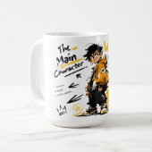 Die Hauptfigur Anime-Stil Coole Kunst Kaffeetasse (Vorderseite Links)