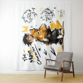 Die Hauptfigur Anime-Stil Coole Kunst Wandteppich (Beispiel)