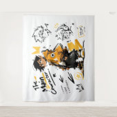 Die Hauptfigur Anime-Stil Coole Kunst Wandteppich (Vorderseite)