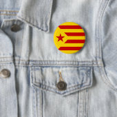 Die Hauptrolle gespielte Flagge Kataloniens Rot Button (Beispiel)