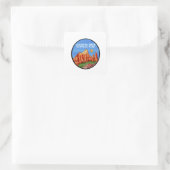 DIE HAUPTSTADT QUADRATISCHER AUFKLEBER (Tasche)