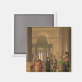 Die Haupttreppe des Louvre, 1817 Magnet (Vorderseite/Rückseite)