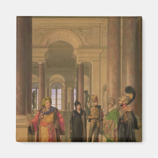 Die Haupttreppe des Louvre, 1817 Magnet (Vorne)