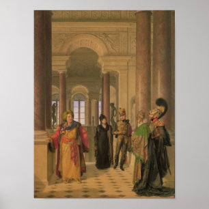 Die Haupttreppe des Louvre, 1817 Poster