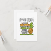 Die Hausangestellten sind wie Ananas. Karte (Vorderseite/Rückseite Beispiel)