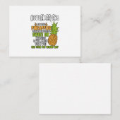 Die Hausangestellten sind wie Ananas. Mitteilungskarte (Vorne/Hinten)