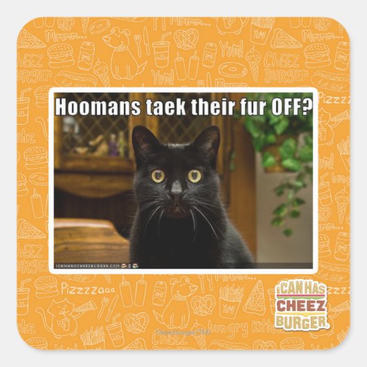 Die Häuser verziehen sich. Quadratischer Aufkleber (Vorderseite)