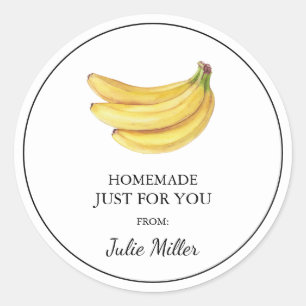 Die hausgemachte Bananenmarke Runder Aufkleber