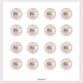 Die hausgemachte Erdbeere behält sich die Konservi Aufkleber (Blatt)