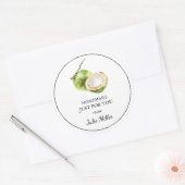 Die hausgemachte Kokosnuss-Marke Runder Aufkleber (Umschlag)