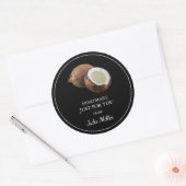 Die hausgemachte Kokosnuss-Marke Runder Aufkleber (Umschlag)