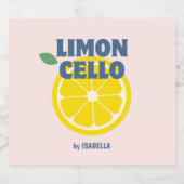 Die hausgemachte Liebe Limoncello ist eine moderne Alkoholflaschenetikett (Einzelnes Label)
