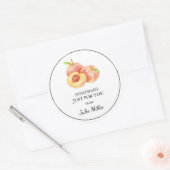 Die hausgemachte Pfirsichmarke Runder Aufkleber (Umschlag)