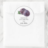 Die hausgemachte Pflaumenmarke Runder Aufkleber (Tasche)
