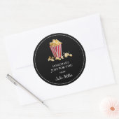 Die hausgemachte Popcorn-Aufschrift Runder Aufkleber (Umschlag)