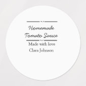 Die hausgemachte Tomatensauce mit Liebe fügt den N Etiketten (Design 2)