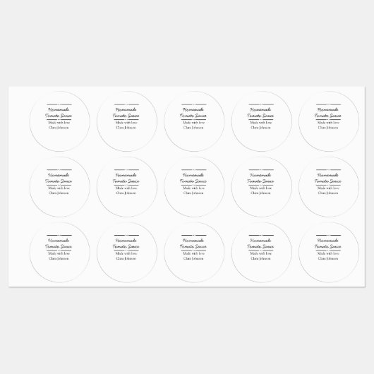 Die hausgemachte Tomatensauce mit Liebe fügt den N Etiketten (Blatt)