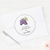 Die hausgemachte Traubenmarke Runder Aufkleber (Umschlag)