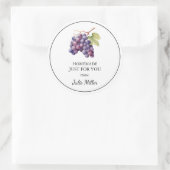 Die hausgemachte Traubenmarke Runder Aufkleber (Tasche)