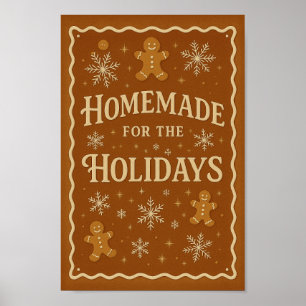 Die hausgemachte Weihnachtskarte Lebkuchen Poster