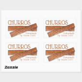 Die hausgemachten Churros Fried Churro Konditorei Rechteckiger Aufkleber (Blatt)