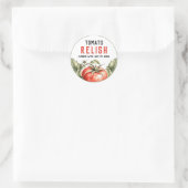 Die hausgemachten Tomato Relish Canning Konserven Runder Aufkleber (Tasche)
