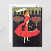 Die Hausschuhe von Aschenputtel von Audrey Beardsl Postkarte (Vorne/Hinten)
