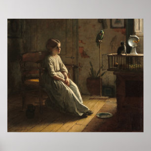 Die Haustiere - Eastman Johnson Fine Art Poster