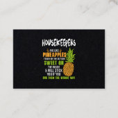 Die Haustiere sind wie Ananas. Visitenkarte (Vorderseite)