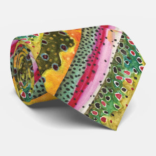 Die Haut von drei wunderschönen Forellen Krawatte