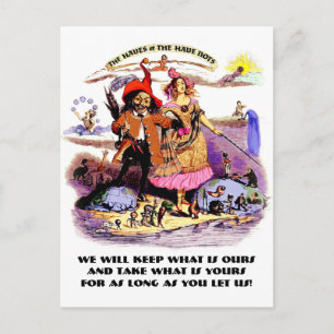 Die Haves und die Hasen haben Noten Postkarte