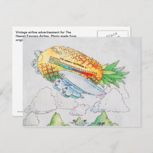 Die Hawaii Express Airline Postkarte (Vorne/Hinten)
