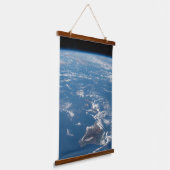 Die Hawaiianische Inselkette Wandteppich Mit Holzrahmen (Gewinkelt)