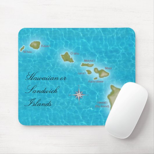 Die hawaiischen Inseln Mousepad (Mit Mouse)