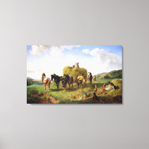 Die Hay Harvest, 1869 Leinwanddruck