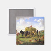 Die Hay Harvest, 1869 Magnet (Vorderseite/Rückseite)