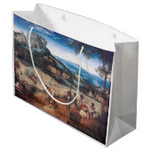 Die Haymaking, Pieter Bruegel Große Geschenktüte (Rückseite Schrägansicht)