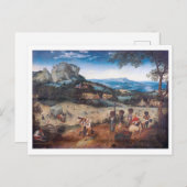 Die Haymaking, Pieter Bruegel Postkarte (Vorne/Hinten)