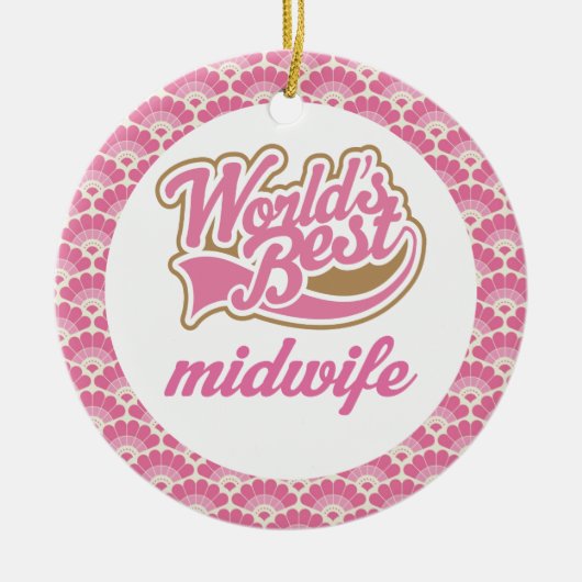 Die Hebamme-Geschenk-Verzierung der Welt beste Keramikornament (Vorne)