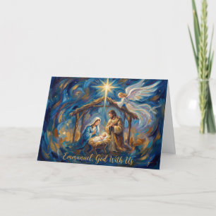 Die heilige Ankunft Weihnachtskarte Karte