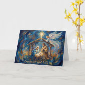 Die heilige Ankunft Weihnachtskarte Karte (Gelbe Blume)