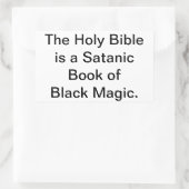 Die heilige Bibel ist das Black Magic Hankamer Art Rechteckiger Aufkleber (Tasche)